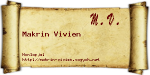 Makrin Vivien névjegykártya